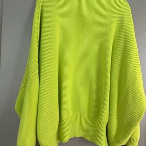 Green FREE PEOPLE East Street Tunic Sweater - Size XS